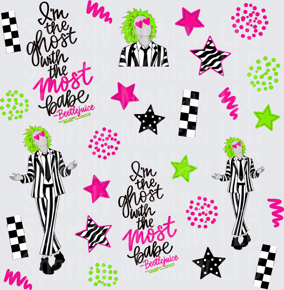 Beetlejuice Ghost With The Most 10x10 Inch Sheet