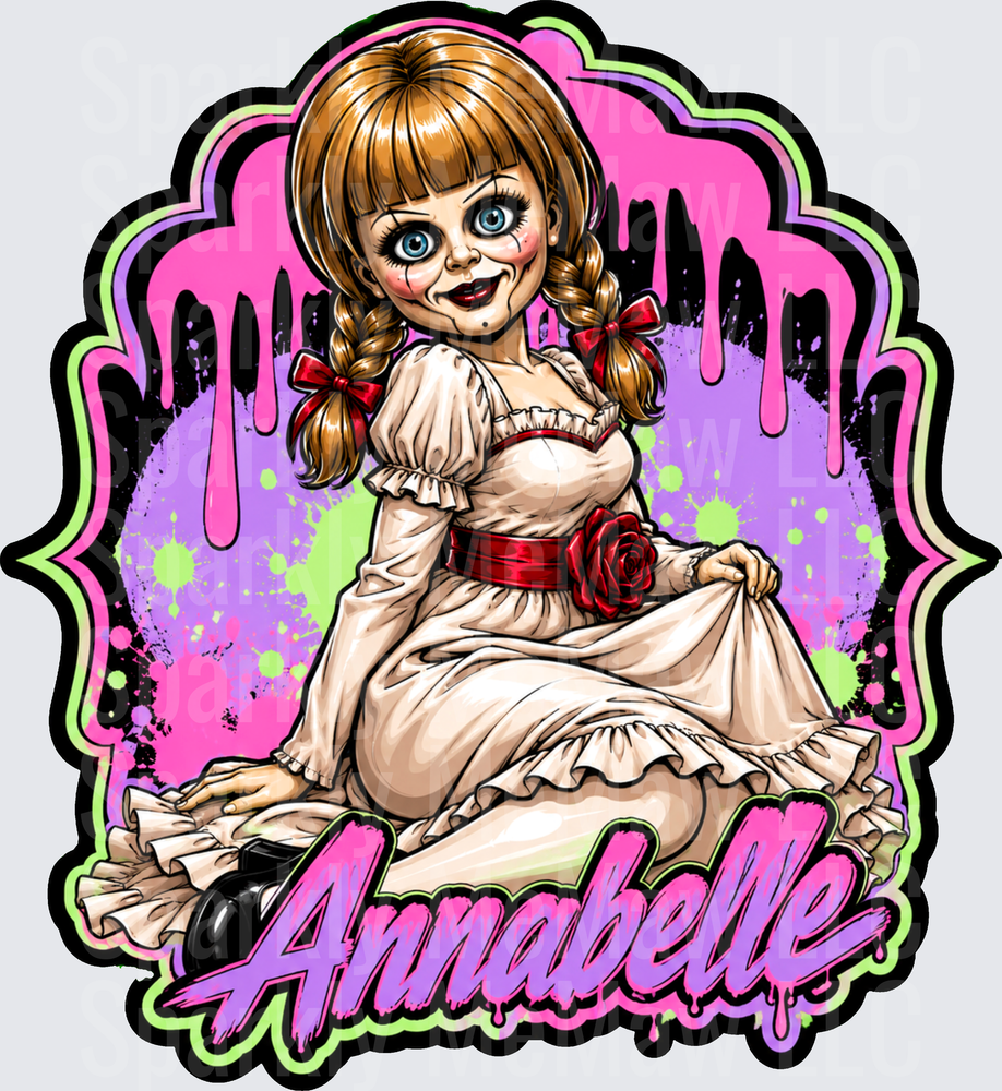 Annabelle Horror Doll UV DTF Decal