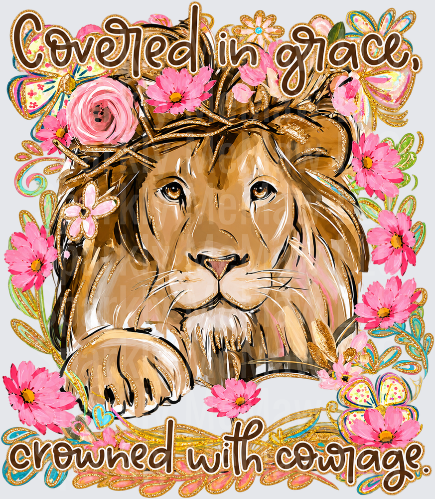 Covered in Grace Lion UV DTF Decal