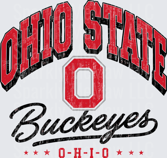 Ohio State Buckeyes Vintage UV DTF Decal