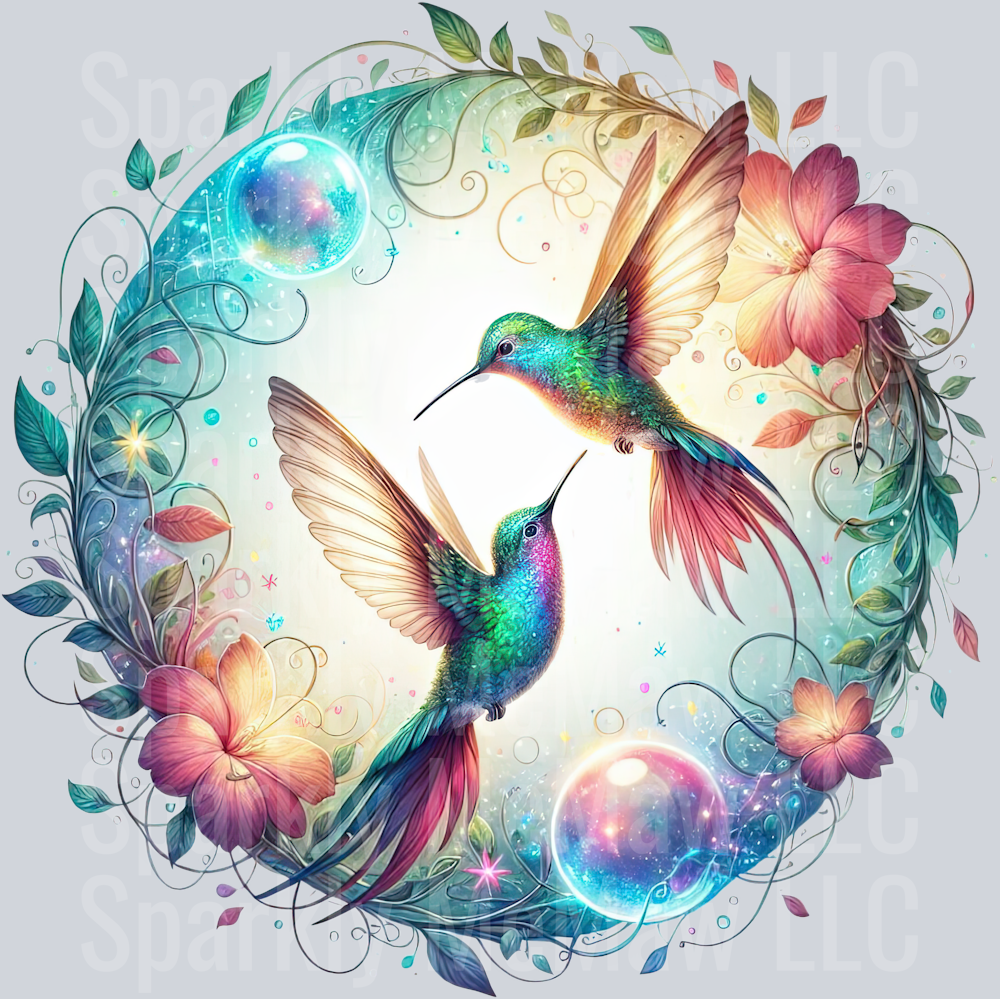 86 Hummingbird Clip Art UV DTF Decal