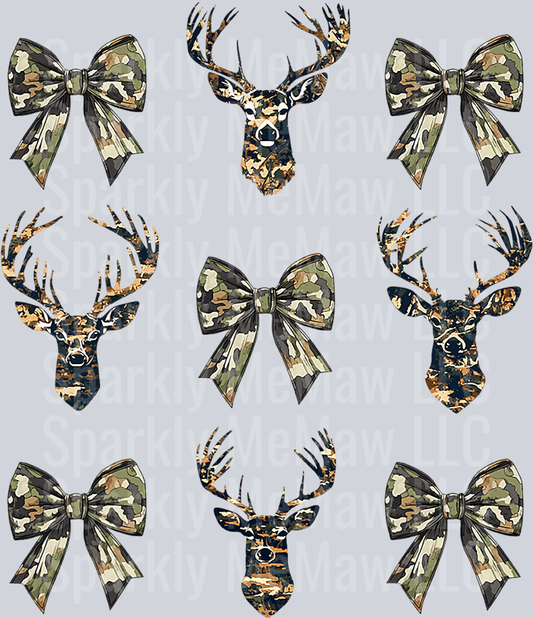 Camo Deer UV DTF Element Sheet