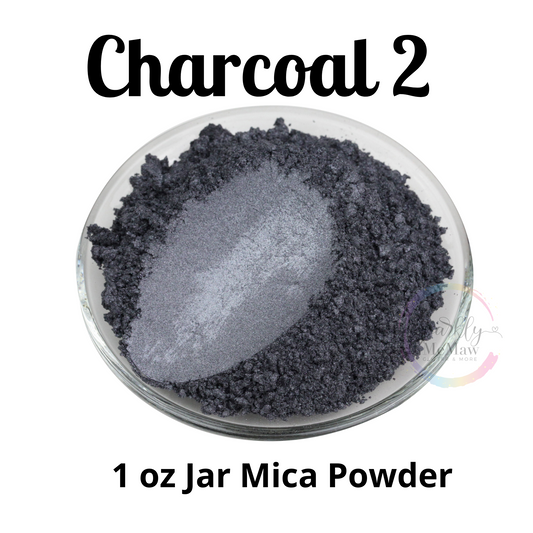Charcoal 2 SMM Mica Powder 1 oz Jar!