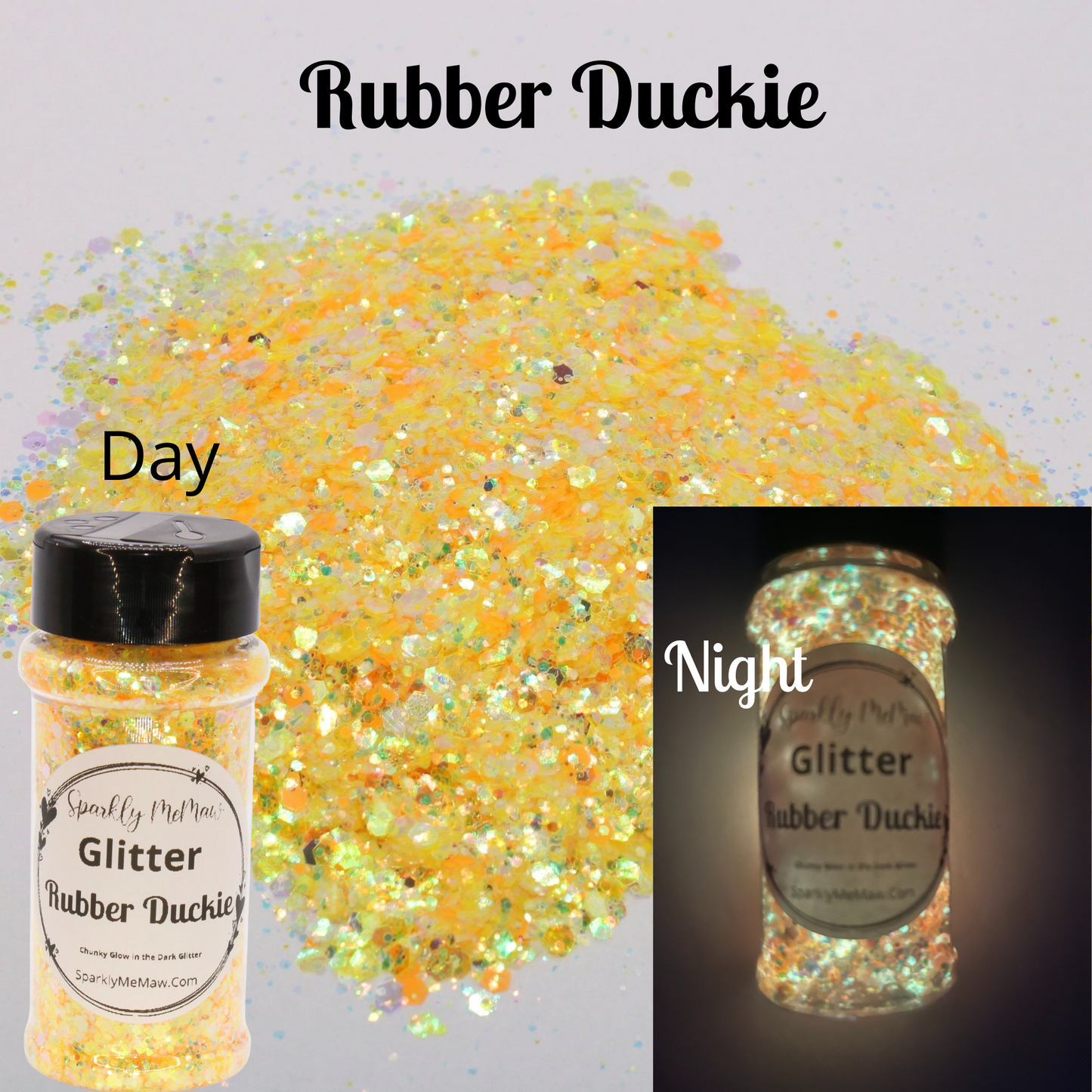 Rubber Duckie Glow in the Dark Chunky Glitter