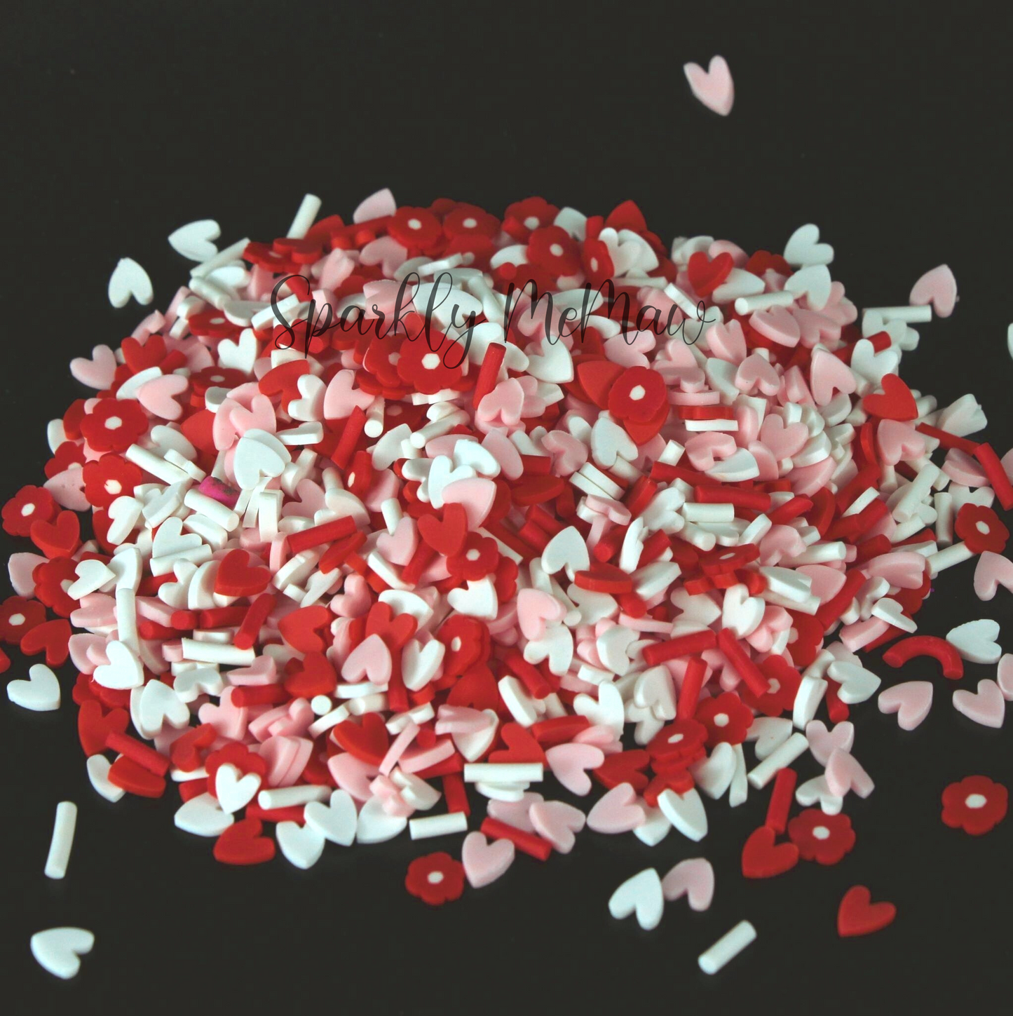 Valentine Hearts Poly Clay Shapes