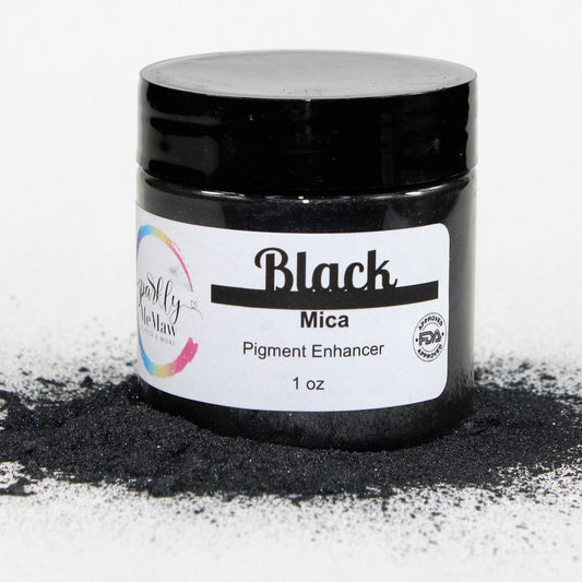Black Mica Powder 1 oz Jar