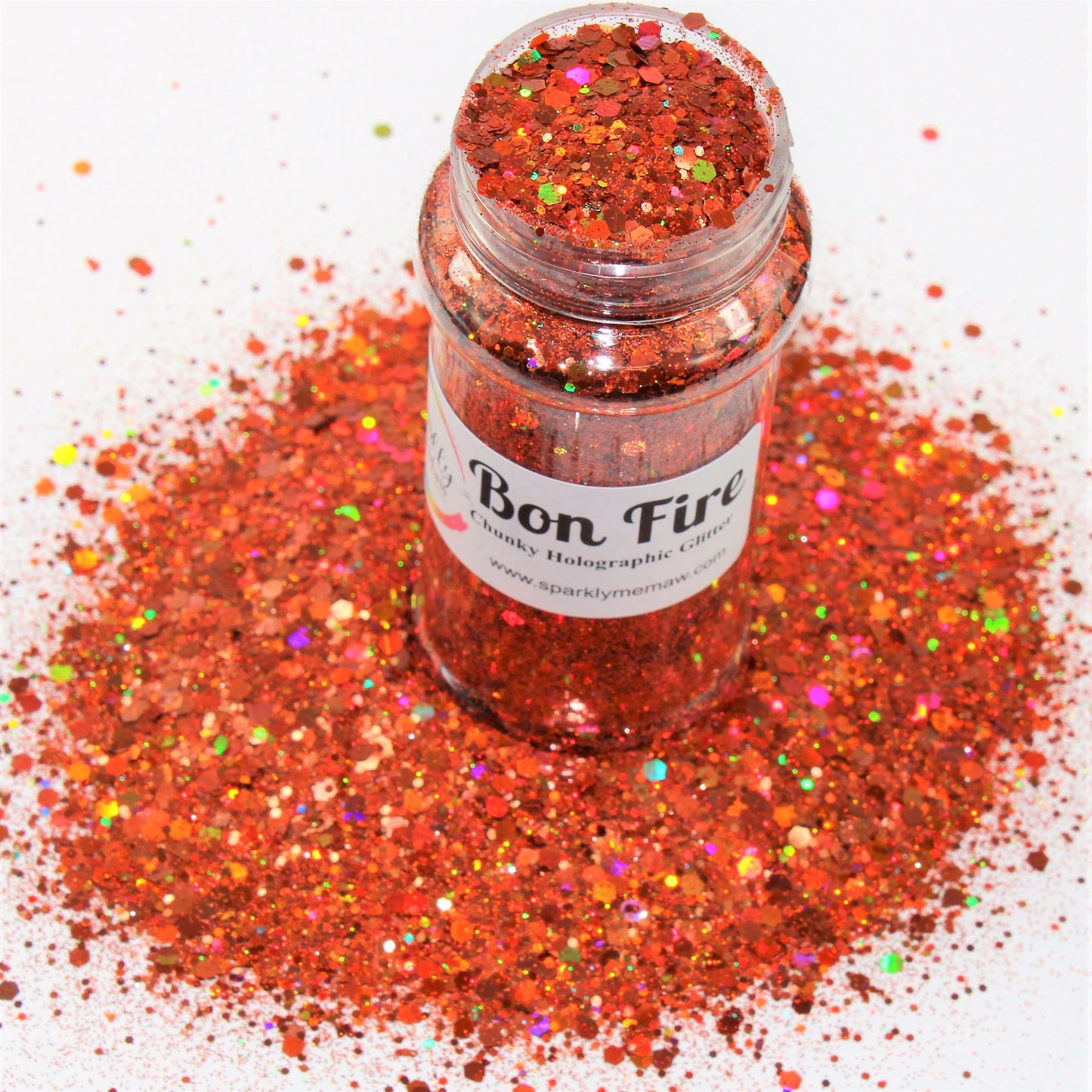 Bon Fire Chunky Full coverage Rainbow Holographic Glitter