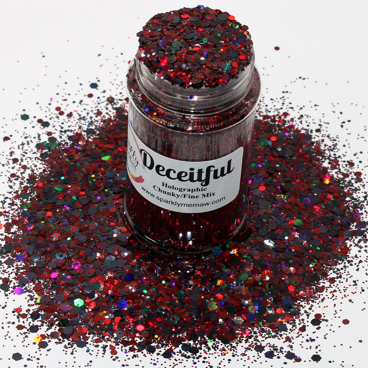 Deceitful Super Holographic Red/Black Chunky Mix