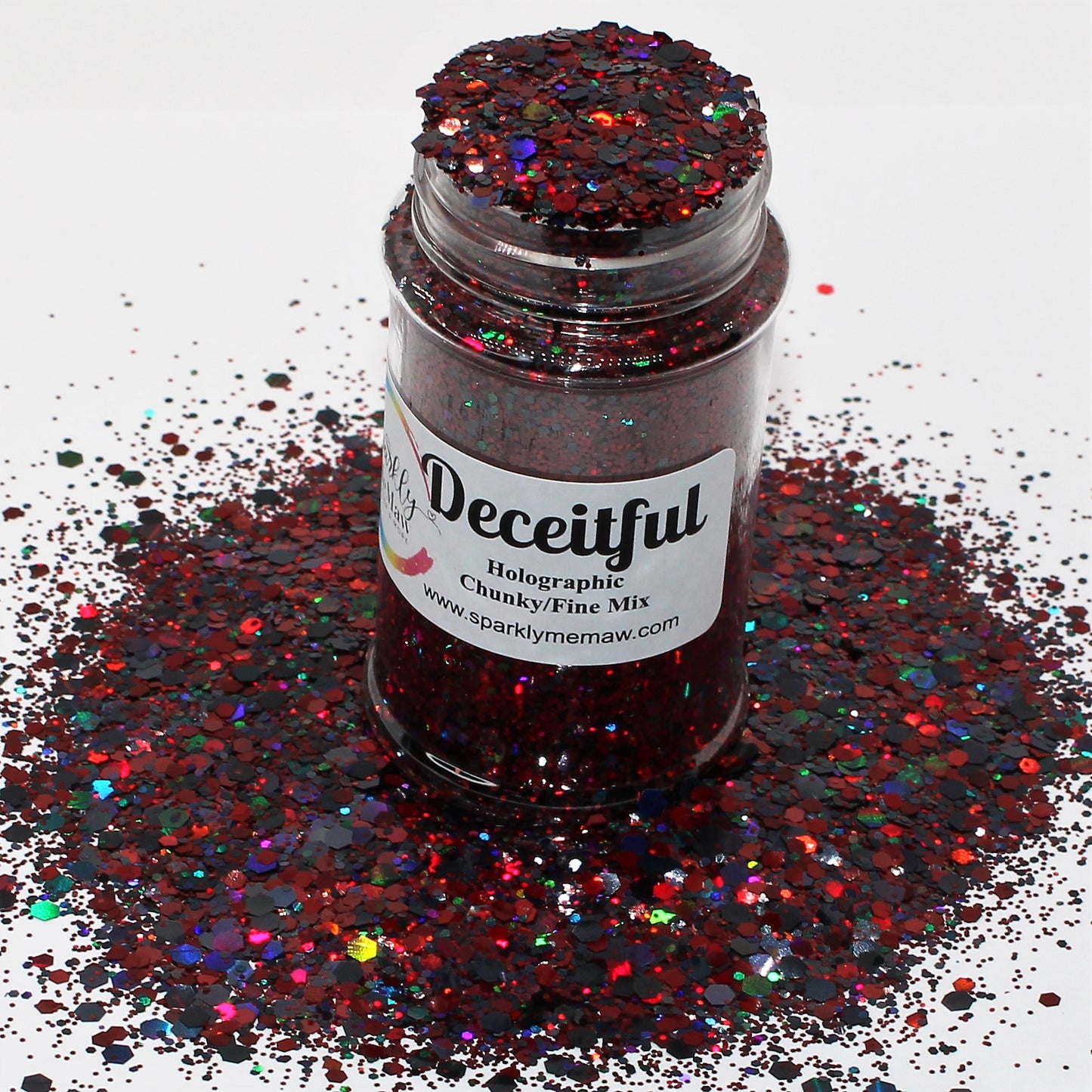 Deceitful Super Holographic Red/Black Chunky Mix