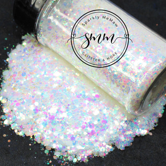 White glitter – Sparkly MeMaw LLC