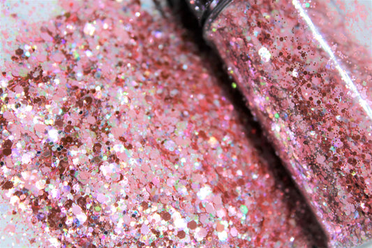 Pink Seashells Chunky Opal Glitter Mix
