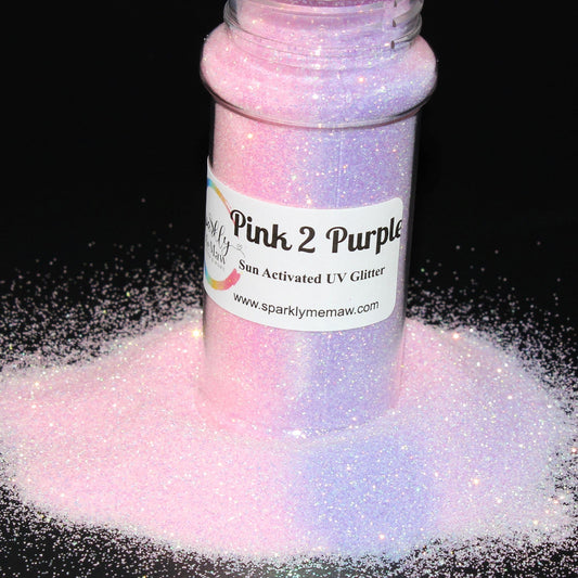 Pink to Purple Sun Activated UV Color Changing Glitter