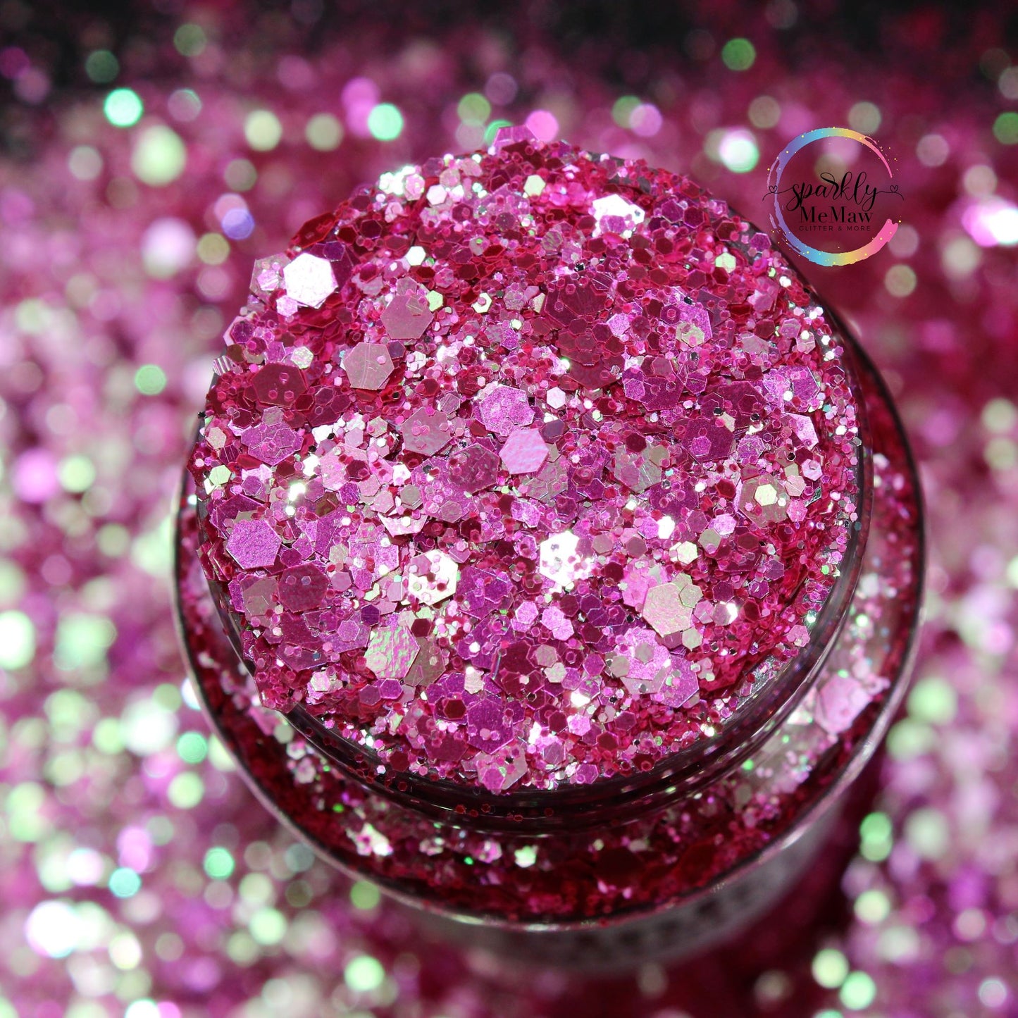 Pink Diamonds High Sparkle Color Shifting  Chunky Mix Glitter