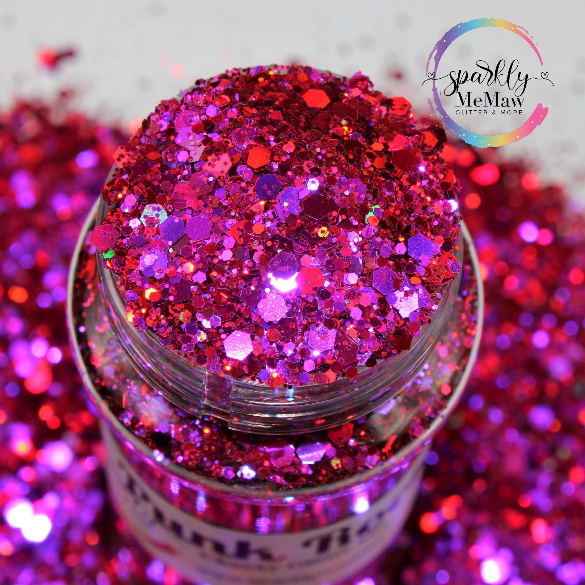 Red and Silver Chunky Glitter Mix, Wholesale Bulk - CM09 Be Mine