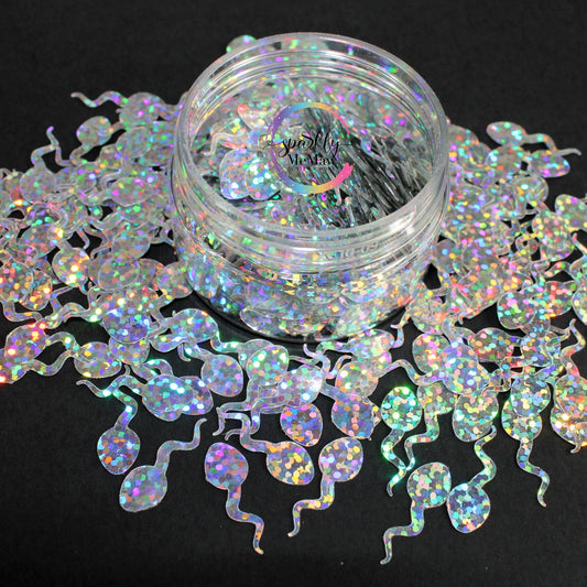 Sperm Holographic shaped glitter