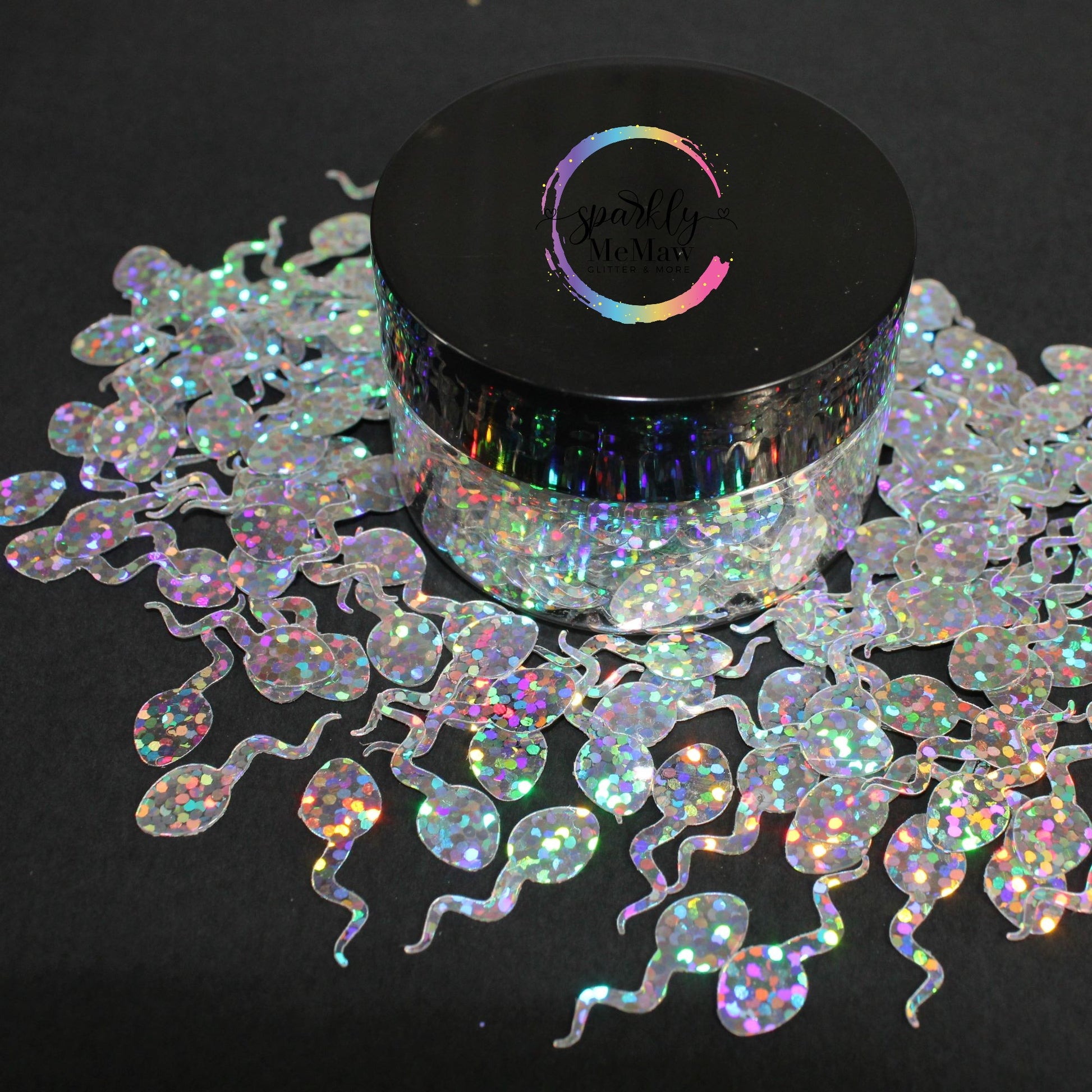 Sperm Holographic shaped glitter