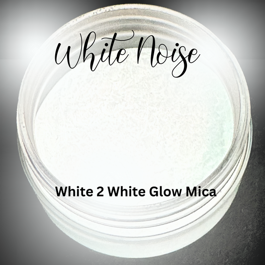 White Noise  White to White   Glow In the Dark 1 oz Mica Powder